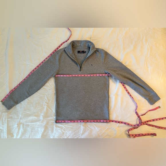 Vineyard Vines Saltwater Quarter Zip in Grey Heather Size XS - Picture 2 of 9